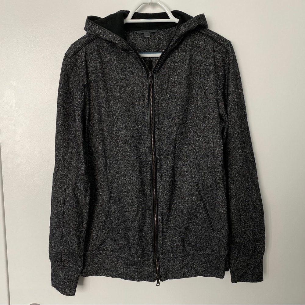 John Varvatos Marled Black ZIP Hoodie